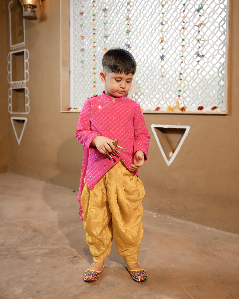 FLAMINGO DHOTI SET